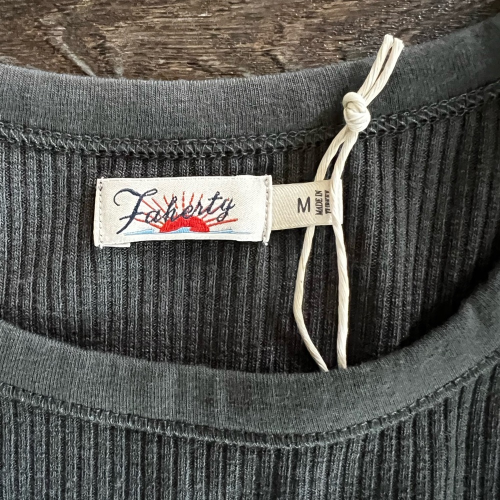 Faherty sunfaded black Ribbed Tank Top - Picture 5 of 7